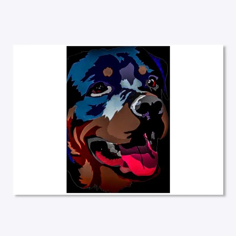 Colorful Rottweiler 