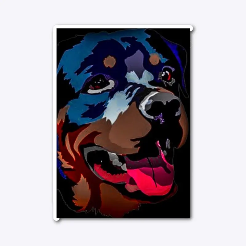 Colorful Rottweiler 